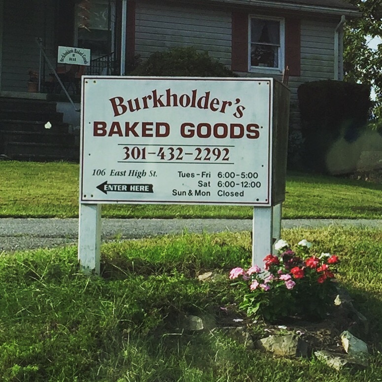 Burkholder's Baked Good Sign