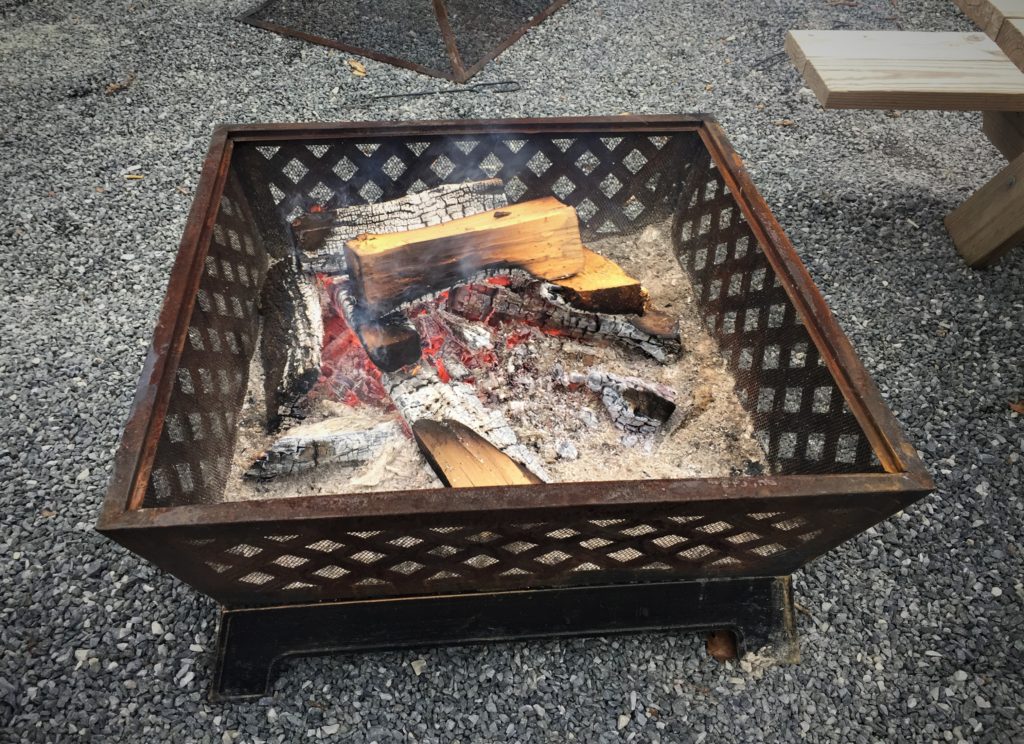 Warm up by the fire pit on a winter afternoon at Harpers Ferry Brewing.