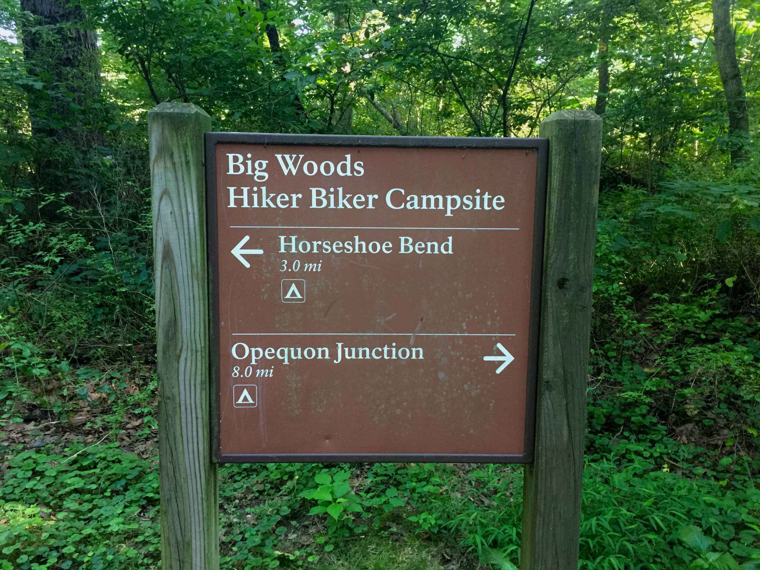 Big Woods Campsite Sign