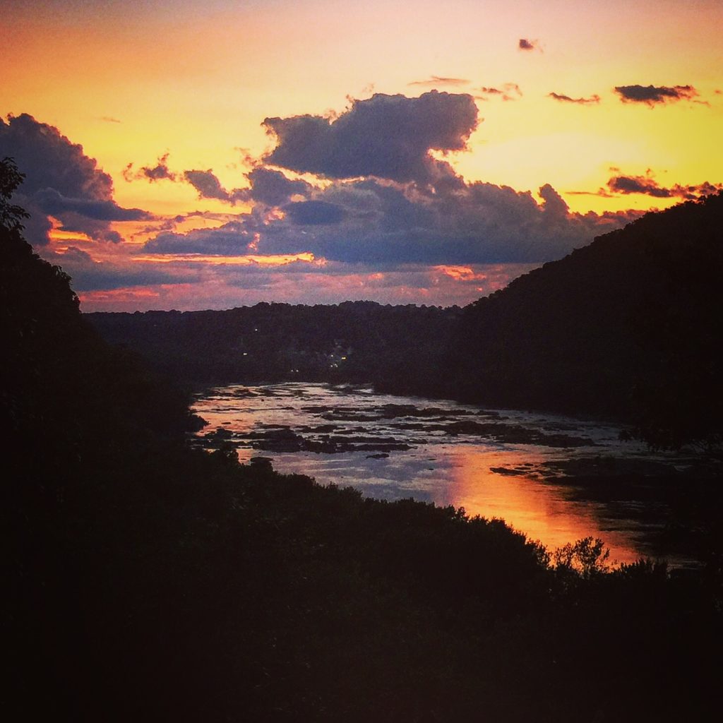 View of the Potomac River from Harpers Ferry Brewing